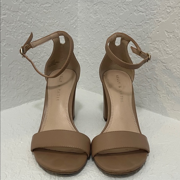 Kelly & Katie Shoes - Kelly & Katie Tan Ankle Strap Heels